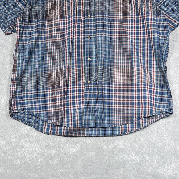 VTG Ralph Lauren Chaps Shirt Mens XL Multicolor Plaid Short Sleeve Button-Down - Picture 4 of 11